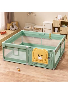 اشتري Kids Playpen with New Safe Gate Design,Baby Play Mat,60 Ocean Balls,Firm Suction Cups and Structure,Indoor Play Game Fence 150*180cm في الامارات