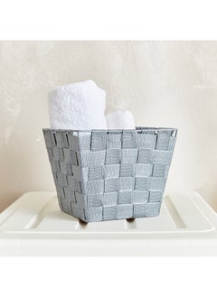 Buy Strap Textured Storage Basket 19 x 19 x 19 cm in Saudi Arabia