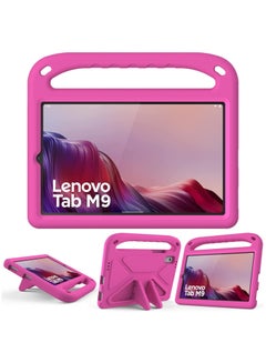 Buy Kids Case Compatible with Lenovo Tab M9 9.0 inch 2023 (TB-310FU/TB-310XU), Light Weight Shock Proof Handle Stand Kids Friendly Protective Cover Case EV A Tablet Case (Rose Red) in Saudi Arabia