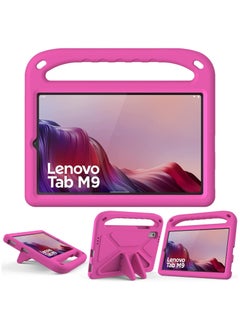 اشتري Kids Case Compatible with Lenovo Tab M9 9.0 inch 2023 (TB-310FU/TB-310XU), Light Weight Shock Proof Handle Stand Kids Friendly Protective Cover Case EV A Tablet Case (Rose Red) في السعودية