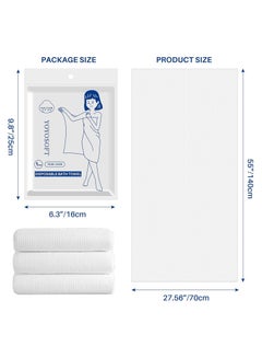 Buy Disposable Bath Towel 3 Pcs 70cm*140cm in Saudi Arabia