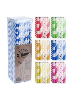 اشتري Drinking Straws Paper 100Pcs Set 195X6Mm Rt1310000 في الامارات