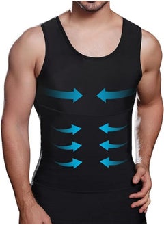 Buy Mens Slimming Body Shaper Vest, Gynecomastia Compression Shirts, Tummy Control Undershirts in Saudi Arabia