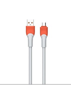 Buy LS602 Fast Charging Data Cable Micro To USB-A, 30 Watt, 2000 MM Length - Multicolour in Egypt