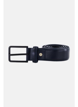 Buy Men Leather Buckle Belt, Navy in UAE