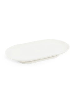 Buy Symphony Oval Platter, White - 32X4 Cm in UAE