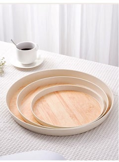 Buy Set of 3 melamine trays for serving tea and coffee in UAE