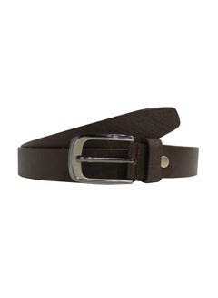 Buy GENUINE LEATHER 30 MM FROMAL BELT FOR UNISEX IN BROWN in UAE