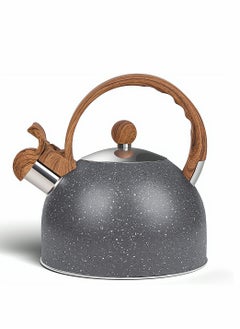 Buy Tea Kettles Stainless Steel Whistling Teapot, 2.5 Quart Teapot Water Boilers for Stovetops, Induction Stone Kettle with Loud Whistle for Preparing Hot Water Fast for Coffee Tea, 1 Pcs, Grey in Saudi Arabia