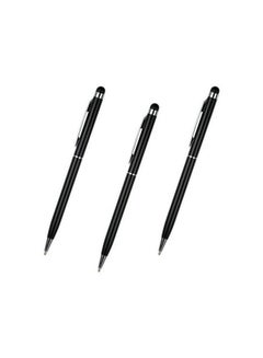 اشتري Metal Touch Pen For Smart Devices 2 In 1 Black (3Pcs) في مصر