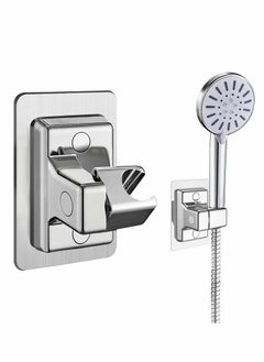 Buy Shower Head Holders, Universal Shower Head Plastic Handheld Showerhead Bracket Adjustable Bracket Wall Mount for Bathroom with Adhesive Stick in UAE