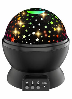 اشتري ELECDON Night Light for Kids, 360-Degree Rotating Star Projector, Moon Star Night Light for Age 2-12 Baby Girls and Boys for Children Bedroom and Party Decorations في الامارات