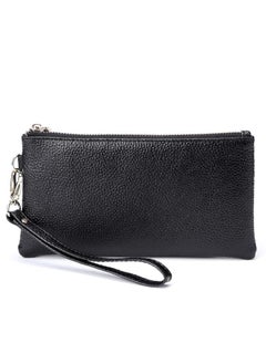 اشتري Genuine Leather Women's Clutch Bag Multifunctional Fashion Mobile Phone Bag Rfid Anti-magnetic Card Bag Portable Small Square Bag Business Wallet في السعودية