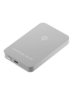 Buy Q.Mag Power 7 Magnetic Wireless Battery Pack 10000mAh Silver in UAE