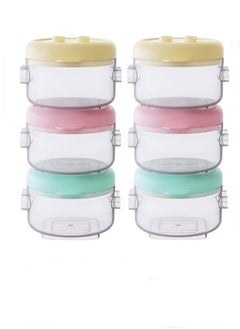 Buy 6 PCS Baby Food Containers, Reusable Infant Food Storage Jars, Small Snack Container with Lids for Infant & Babies, Microwave Dishwasher Friendly in UAE