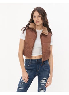 اشتري AE Cropped Reversible Puffer Vest في الامارات