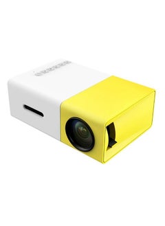 Buy YG300 Portable QVGA LED 400 Lumens Projector With Remote Control YG300 White/Yellow in Saudi Arabia