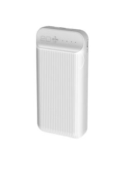 Buy High Performance & Fast Charging Power bank WUW Y129 - (2USB+Micro+Type-c) Ports -20000mAh/74Wh - White in Egypt