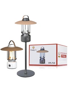 Buy Toby's New Launched CPL-T15 Camping Lantern 3 Lighting Modes Multiple Power Supply Options (Grey) in UAE