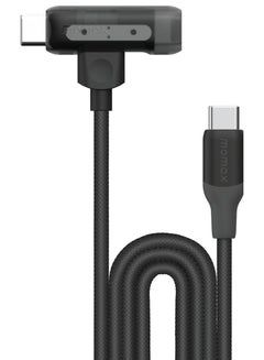 اشتري 1-Link Flow Duo 2 in 1 USB-C to USB-C + Lightning Cable to USB-C Braided Cable 1.5 meter [MFI Certified] Fast Charge PD 3.0 - Black في الامارات