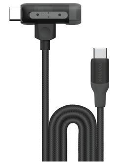 اشتري 1-Link Flow Duo 2 in 1 USB-C to USB-C + Lightning Cable to USB-C Braided Cable 1.5 meter [MFI Certified] Fast Charge PD 3.0 - Black في الامارات