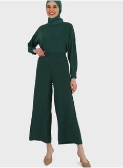 Buy Wide Leg High Waist Pant & Top Set in UAE