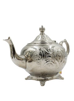 Buy Moroccan Arabic Traditional Silver Plated Tea Pot 28 X 30 cm in UAE