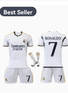 اشتري 2024 Ronaldo #7 Football Jerseys Shirt Kids Soccer Training uniform Suit في الامارات