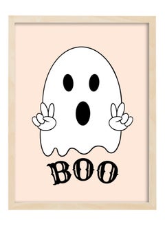 اشتري Halloween Ghost Boo Framed Poster 30x40cm - Spooky Wall Art Decor for Home, Office, or Party , Trick or Treat Pumpkin Artwork, Halloween Decoration Gift Idea في الامارات