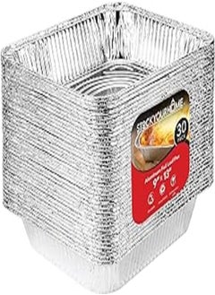 اشتري Aluminum Pans 9x13 Disposable Foil Pans (30 Pack) - Half Size Steam Table Deep Pans - Tin Foil Pans Great for Cooking, Heating, Storing, Prepping Food في مصر