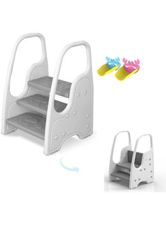 اشتري Kids Step Stool Toddler Step Stool for Kids Toddlers Two Step Standing Tower for Bathroom Sink في الامارات