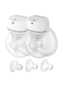 Buy Double Wearable Cordless Breast Pump White 2 Pumps in UAE