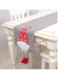 Buy Christmas table runners runner for family christmas holiday dinner party decoration 34*212cm in UAE