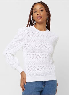 Buy Crew Neck Knitted Sweater in Saudi Arabia