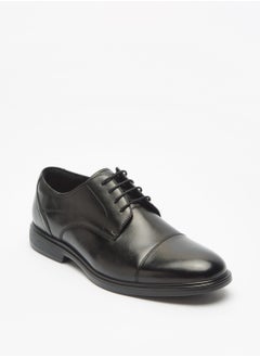 اشتري Solid Derby Shoes with Lace-Up Closure في الامارات