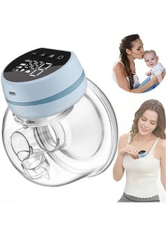 اشتري Wearable Breast Pump, Low Noise & Hands-Free Breast Pump, Portable Breast Pump with 3 Modes, 9 Levels, LCD Display, Memory Function Rechargeable Single Milk Extractor with Massage Mode في الامارات