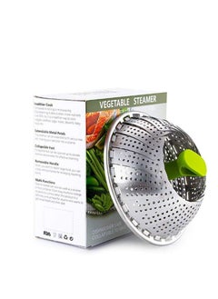 Buy COOLBABY Steamer Basket Stainless Steel Vegetable Steamer Basket Folding Steamer Insert for Veggie Fish Seafood Cooking for Herbs, Chicken, Meat & Vegetables with Oven Mitts (9 in) in UAE