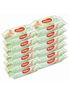 Buy Huggies Baby Wipes Natural Care with Aloe Vera, 56 Count, Pack of 12, Total 672 Wipes in UAE