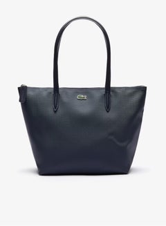 Buy Lacoste Women's L12.12 Concept Fashion Versatile Large Capacity Zipper Handbag Tote Bag Shoulder Bag Medium Black in Saudi Arabia