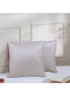 Buy Bianca Cream 16x16 Inch Decorative Cushion & Cushion Cover-Set of 2 in UAE