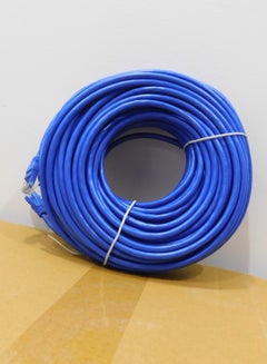 Buy cat6 network cable 40m meters long, blue with high quality with a high data transfer speed in Saudi Arabia