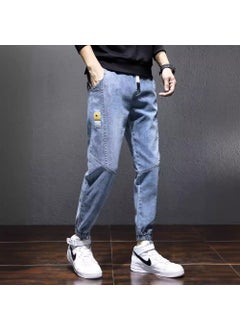 اشتري Autumn Mens Casual Loose Denim Jeans Blue في السعودية