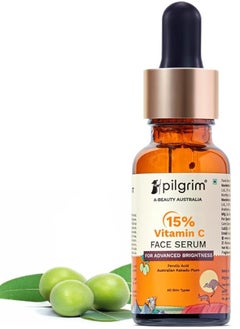 Buy Pilgrim 15% Vitamin C Face Serum For Glowing Skin 20ml | Serum with Vit C, Ferulic acid, and Vit E | Reduces Dark Spots & Evens Skin Tone | Fragrance Free | For Men and Women | All Skin Types in UAE