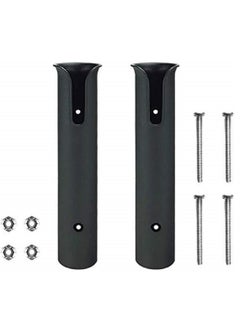 Buy Fishing Rod Holder Bracket Wall Mounted Boat Side Mount Tool Holder Tube Links with Screws Pole Tube,Fishing Rod Rack with Screws for Boat Kayak Fishing Cooler Trailer (Black)2 sets in Saudi Arabia