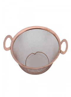 Buy Stainless steel rice strainer, Rice, Vegetables and fruits strainer, Bronze, Size 24 Cm in Saudi Arabia