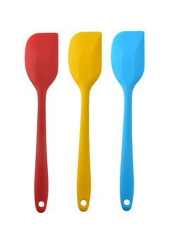 Buy 3 Pcs Silicone Spatulas Small Rubber Spoon Spatula Heat Resistant Seamless One Piece Design Non-Stick Spoonula Flexible Scrapers Kitchen Baking Mixing Tool in UAE