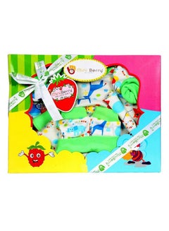 Buy New Born Baby Gift Set In Green Color 6 Pcs in UAE