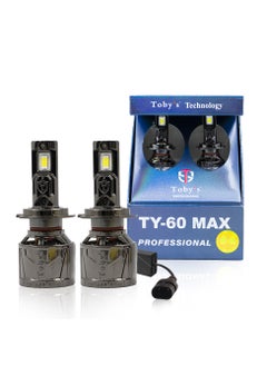 Buy Toby's TY60 MAX 9005 2 Pieces 60Watts Car LED Headlight Bulbs Original 120W/Pair Power 12000 Lumens/pair With Color Temperature 6500K in UAE