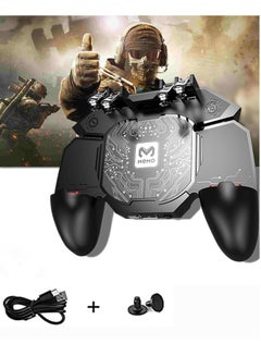 Buy DL88 Mobile Phone Game Controller with Cooling Pad SiX Fingers Radiating Gamepad Cooler Joystick Trigger for PUBG Android IOS Game With Cooling Fan in UAE
