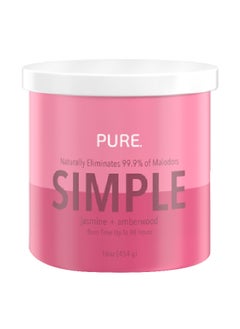 Buy Pure Simple Jasmine and Amberwood Scented 2-Wick Jar Candle 16 oz 46291660 in Saudi Arabia